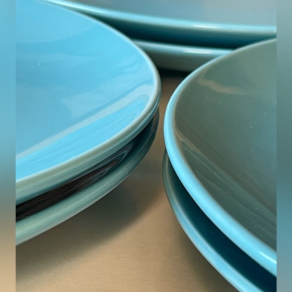 Ikea set of 6 discontinued dinnerware dinner plate - Fargrik 21963 Turquoise - Picture 4 of 5